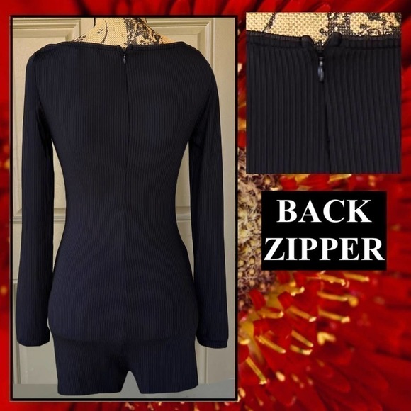 Princess Polly Sara Playsuit Black Size 8 - Picture 3 of 5